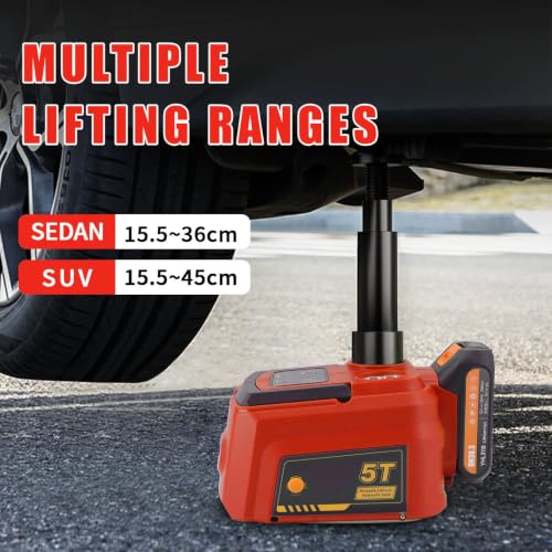 Image of E-HEELP Cordless Electric Floor Jack Kit 5 Ton with Remote, Wrench and LED