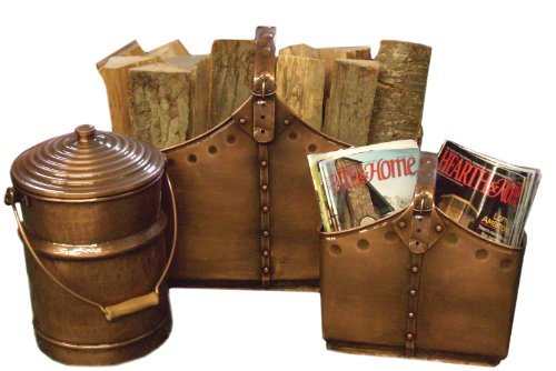 Deeco Consumer Products 3-Piece Pure Copper Decorative Cauldron Basket Set