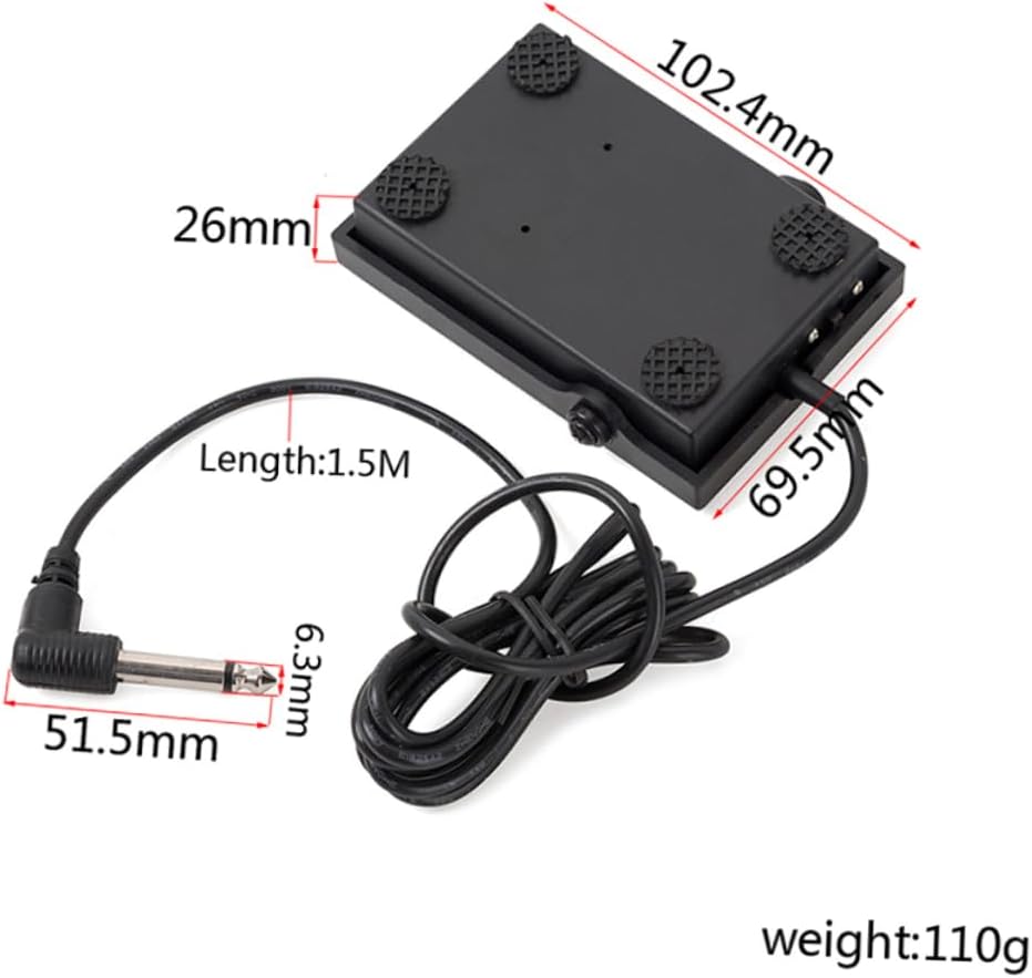 Black Universal Piano Sustain Foot Pedal Sustain Pedal Controller for Electronic Keyboards Piano Style Foot Accessories O27