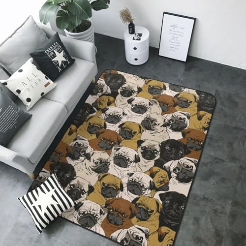 Tapis lavable antidérapant pour chambre d'enfant douce