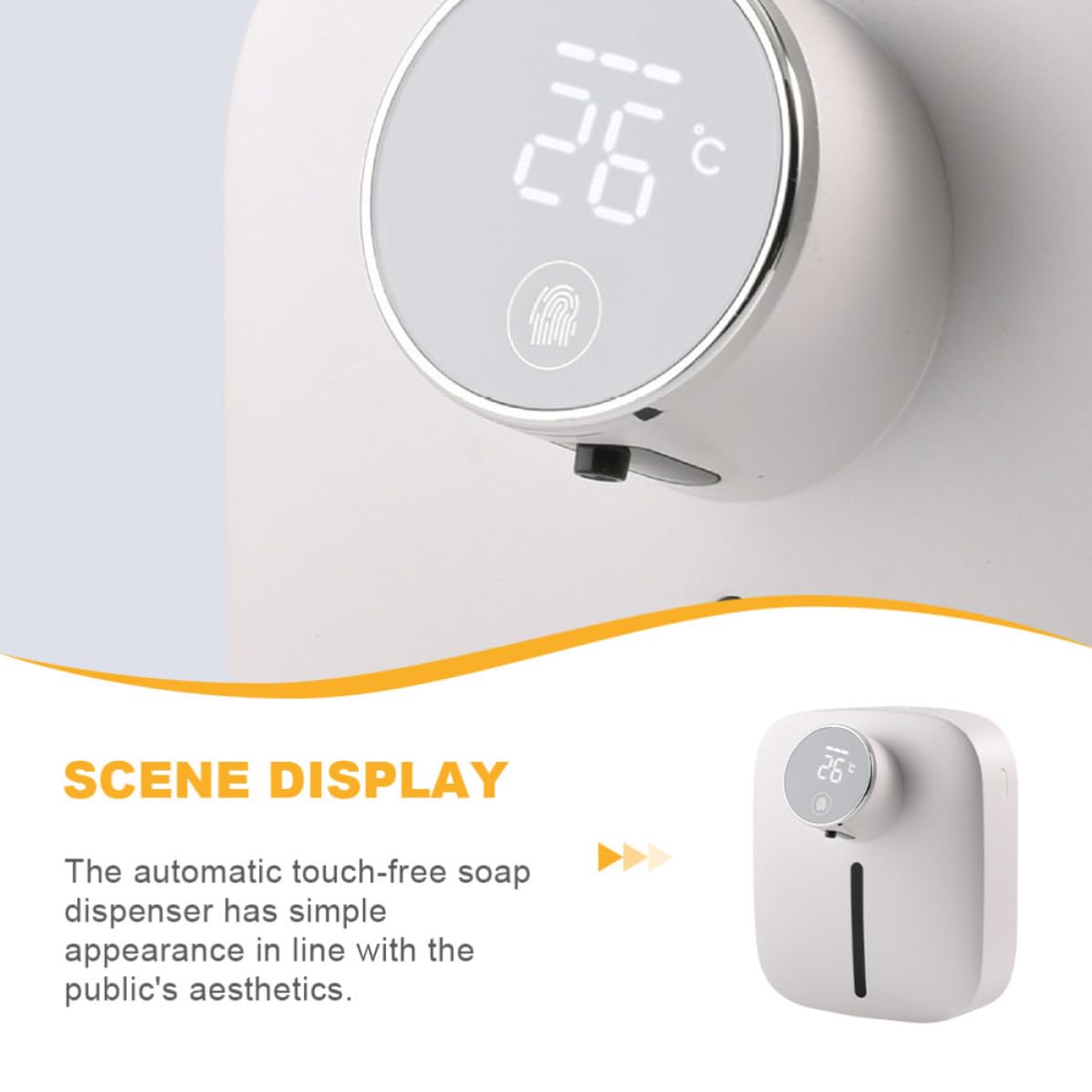 HEMOTON Dispensador y Batería 1500mah sin Contacto de Jabón Automático Recargable de Pared Espuma Ajustable 320ml para Hoteles y Baños