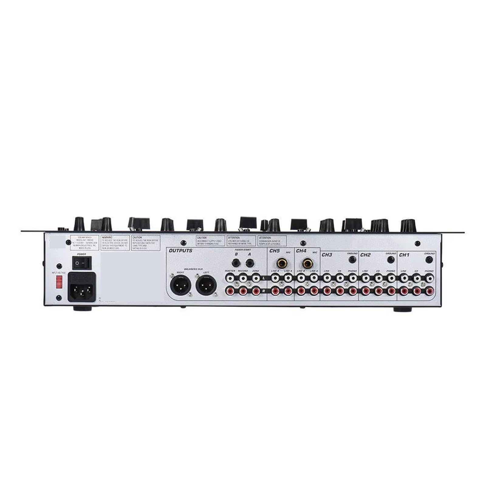Mezclador de sonido profesional con amplificador, ecualizador de sonido integrado, consola de mezclas, equipo de DJ