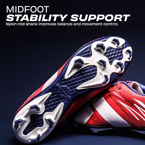 Image of Nivia Country Color WC Football Studs for Men, Firm Ground Football Shoes with Duofoam Cushioning, TPU Stud Outsole, 3D TPU Upper, Football Boots with Nylon Mid Shank Support