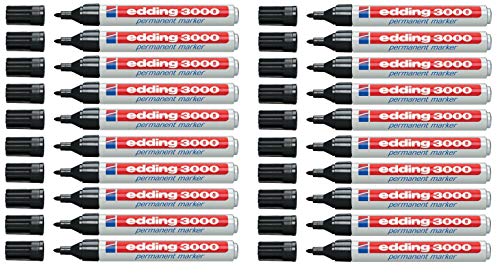 edding 3000 Permanentmarker (20er-Pack, Schwarz)