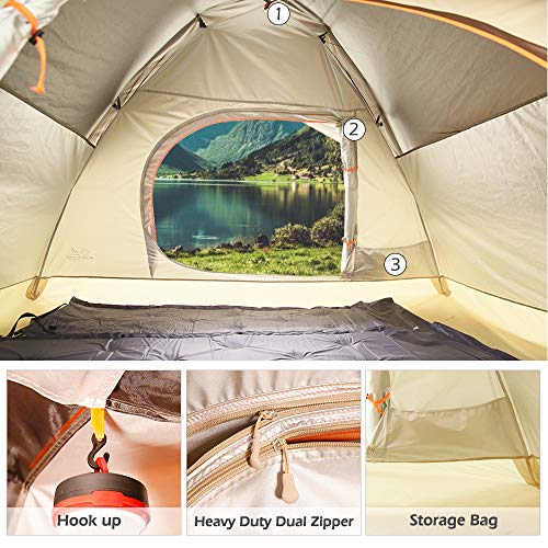 ZOMAKE Instant Tents for Camping 3 4 Person