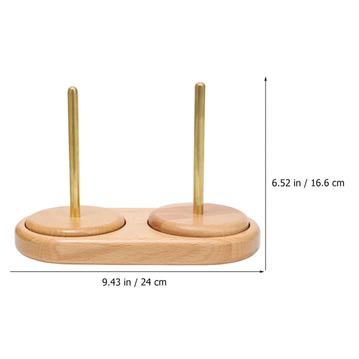 Cabilock Portafilo per Rocchetto in Legno Supporto per Rocchetto in Legno Rotante a Doppio ASSE Khaki per Cucito e Braccialetti di Gioielli Perline