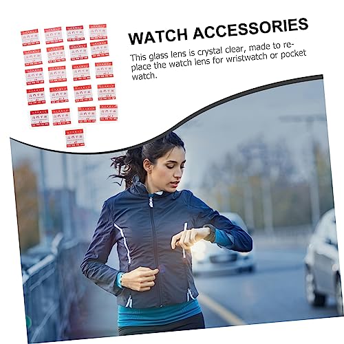 PartyKindom 21pcs Watch Crystals Flat Watch Lens Scratch Resistant High Temp Parts2