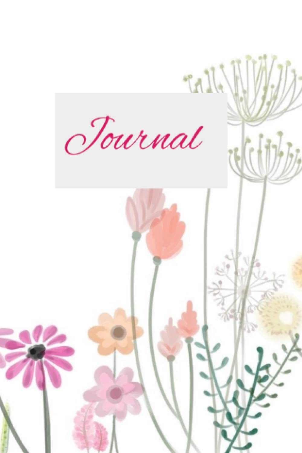 Journal/Ruled Notebook - Soft cover Ruled Journal with lined Paper, 6 x 9", Book + white Paper + Banded + Floral