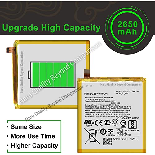 Image of Original Mobile Phone C11P1601 Battery for Asus Zenfone3 Zenfone 3, ZE520KL, Z017DA Zenfone Live ZB501KL A007 (2650mAh)