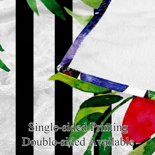 Couverture polaire haut de gamme fleur tropicale douce en microfibre de luxe