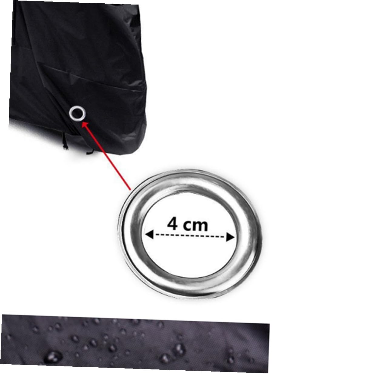 190t Wasserdichter Scooter Cover Für Outdoor Uv-schutz Und Kratzschutz Mit Elastischem Saum Passend Für Motorräder Und Fahrräder Schwarz