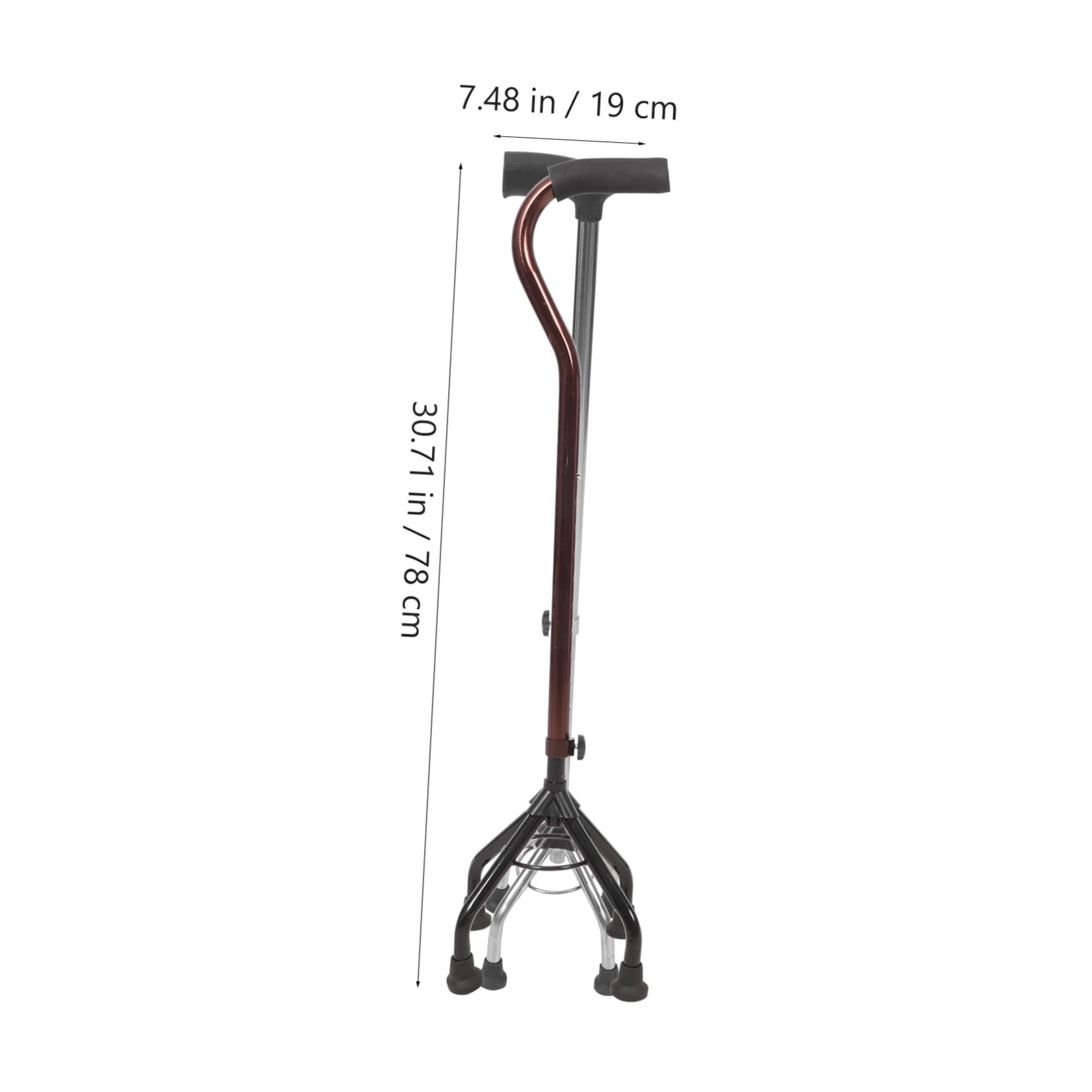 Trekkingstock Stabilität Verstellbarer aus Aluminiumlegierung Hohe mit Gummipuffer Leichter Spazierstock für Senioren für Outdoor Aktivitäten