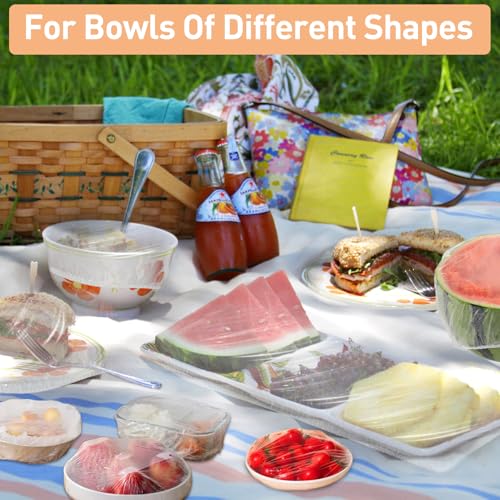 Ninsula 150 Pcs Bowl Covers for Bread Proofing, Plastic Bowl Covers Elastic, for Sourdough Bread Proofing, Keep Food Fresh, Shower Cap Hair Deep Conditioning, Dust Away