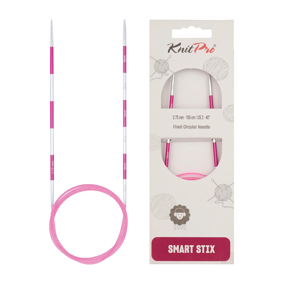KnitPro Smartstix Fixed Circular Needles 40" (100cm) | 2.75mm