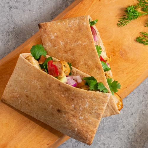 Image of Toufayan Whole Oats & Flax Smart Pockets Pita Bread | Pre-Cut & Scored Sandwich Pockets | Freeze on Arrival (3 Packs, 18 Total)