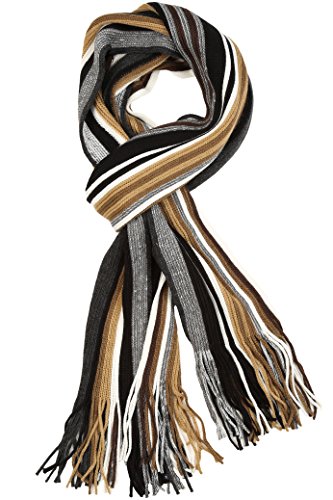 Sakkas 1591 - rhyland striped color block knitted winter scarf wi…