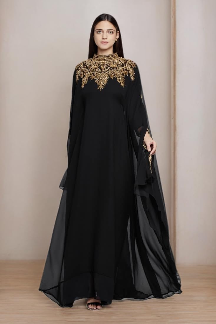 SOLDE NEUF MAROCAIN Dubaï Caftans Farasha Abaya Robe Très Fantaisie