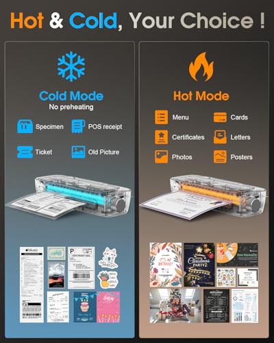 Image of Qfun Laminator Machine 13 Inch Thermal Laminating machine 11x17 with Sheets, Cold Hot Lamination Machine 60S Warm Up Personal Laminator for Teachers, Large A3 Paper Laminate Kit for Office School Home