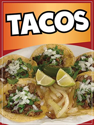 Tacos Decal Window Sticker Mexican Food Truck Concession Vinyl Restaurant (48