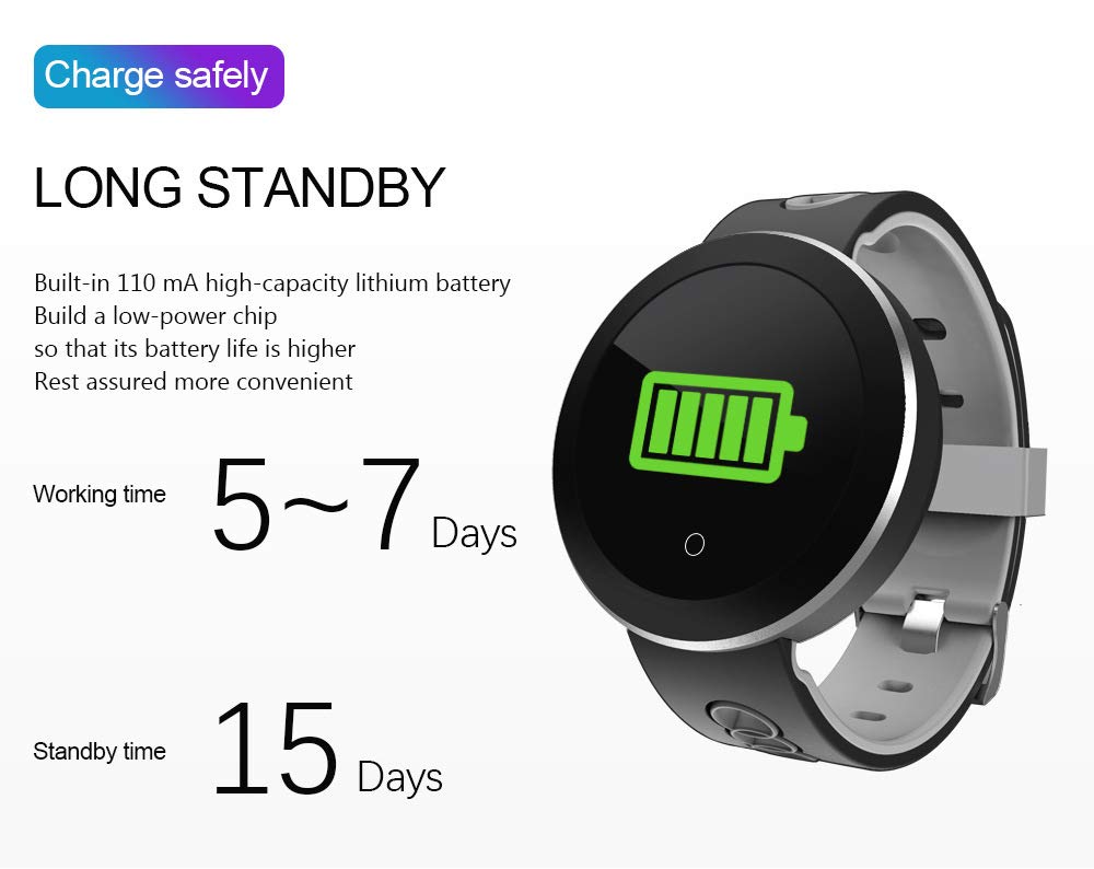 HYLR Fitness Tracker z pulsometrem, wąski, sportowy zegarek z monitorem snu, krokomierz dla dzieci, kobiet i mężczyzn