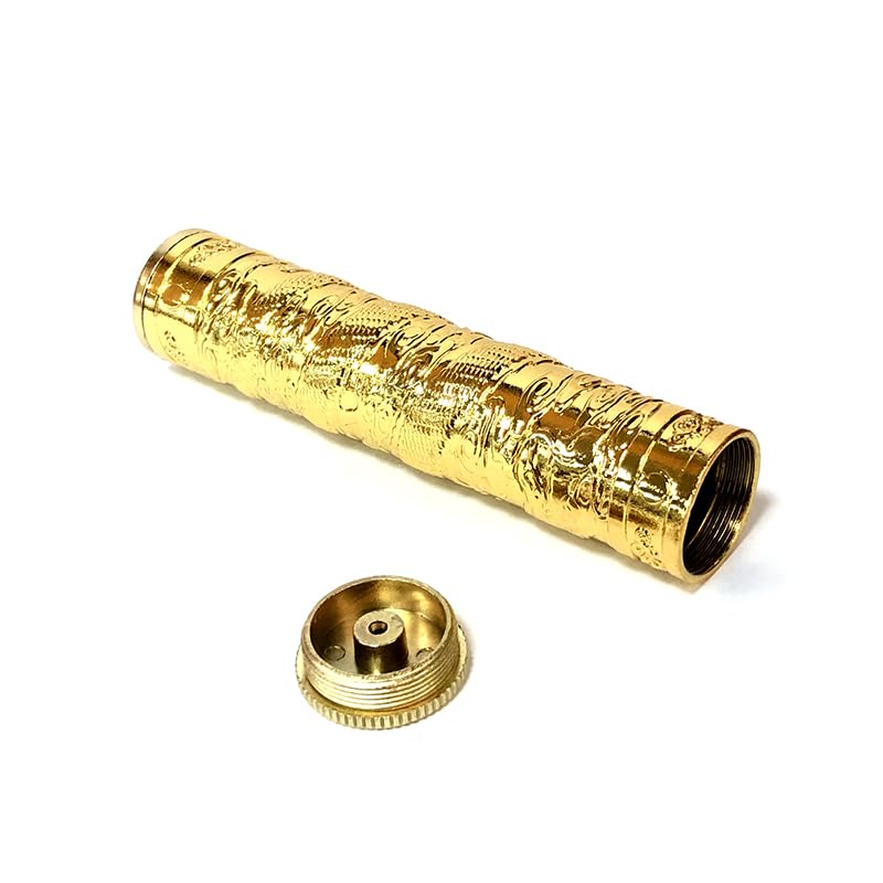 Miniatura 3 de Estuche de cigarrillos de metal retro con diseño de dragón en relieve, estuche portátil hermético para cigarrillos impermeable (dragón dorado)