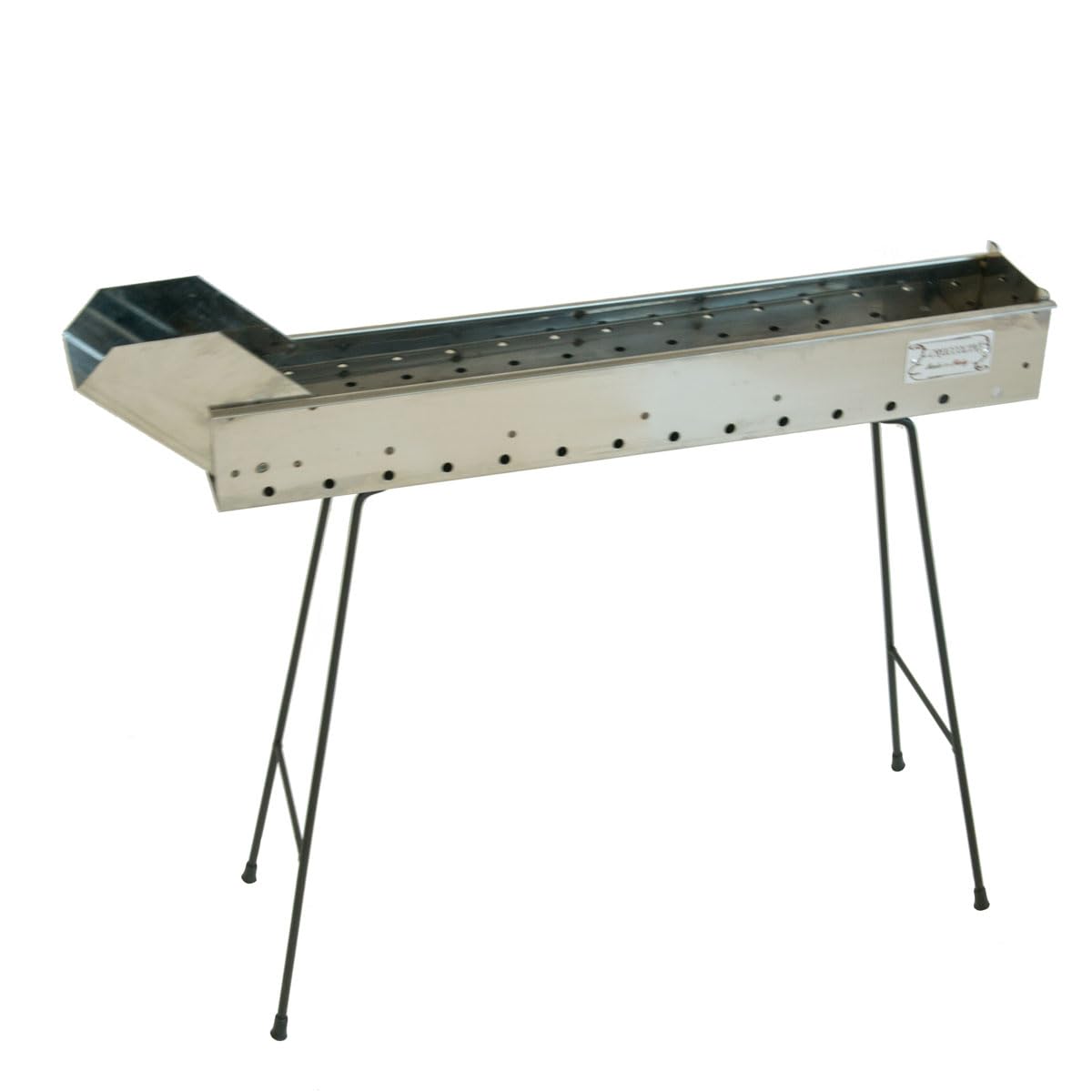CRUCCOLINI ba175 Barbecue arrosticini à Charbon, Argent, 73 x 24 x 65 cm