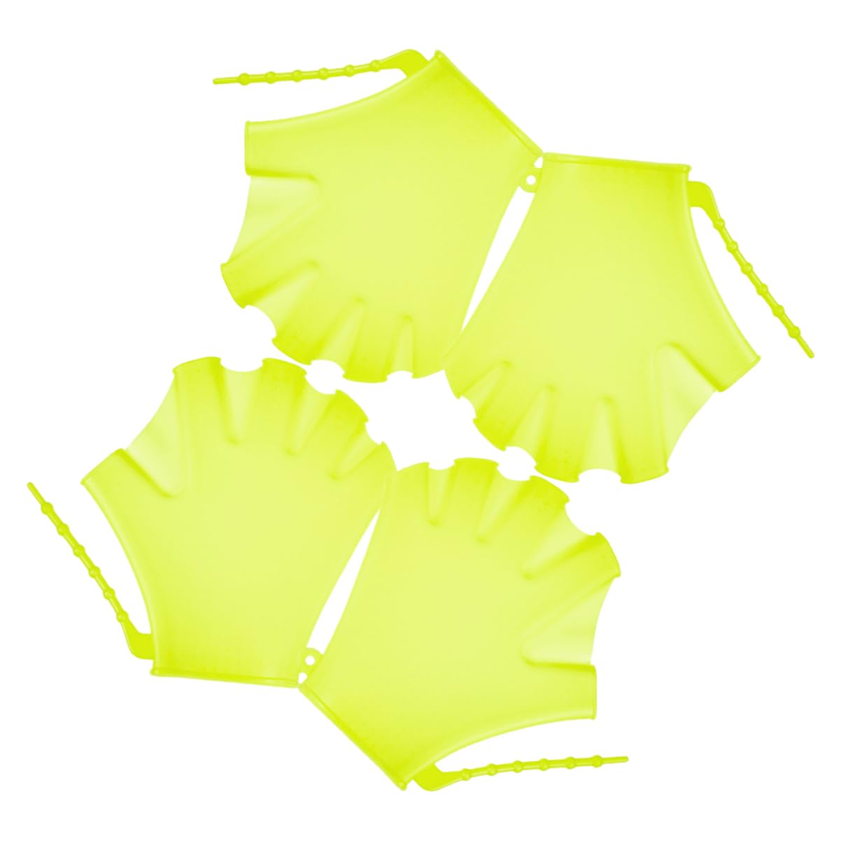 Hemoton 4Pcs Silicone Swim Gloves for Webbed Swimming Paddles Breathable Skin Friendly for Water Resistance Training Diving Unisex Swimming Accessory