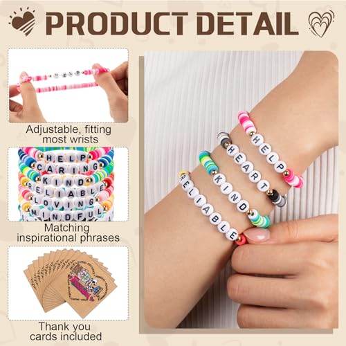 Tondiamo Medical Assistant Bracelets Gifts Bulk Stackable Clay Bead Adjustable Bracelets with Appreciation Card Healthcare Worker Gifts for Women Ma Nurse Birthday Coworker Birthday3