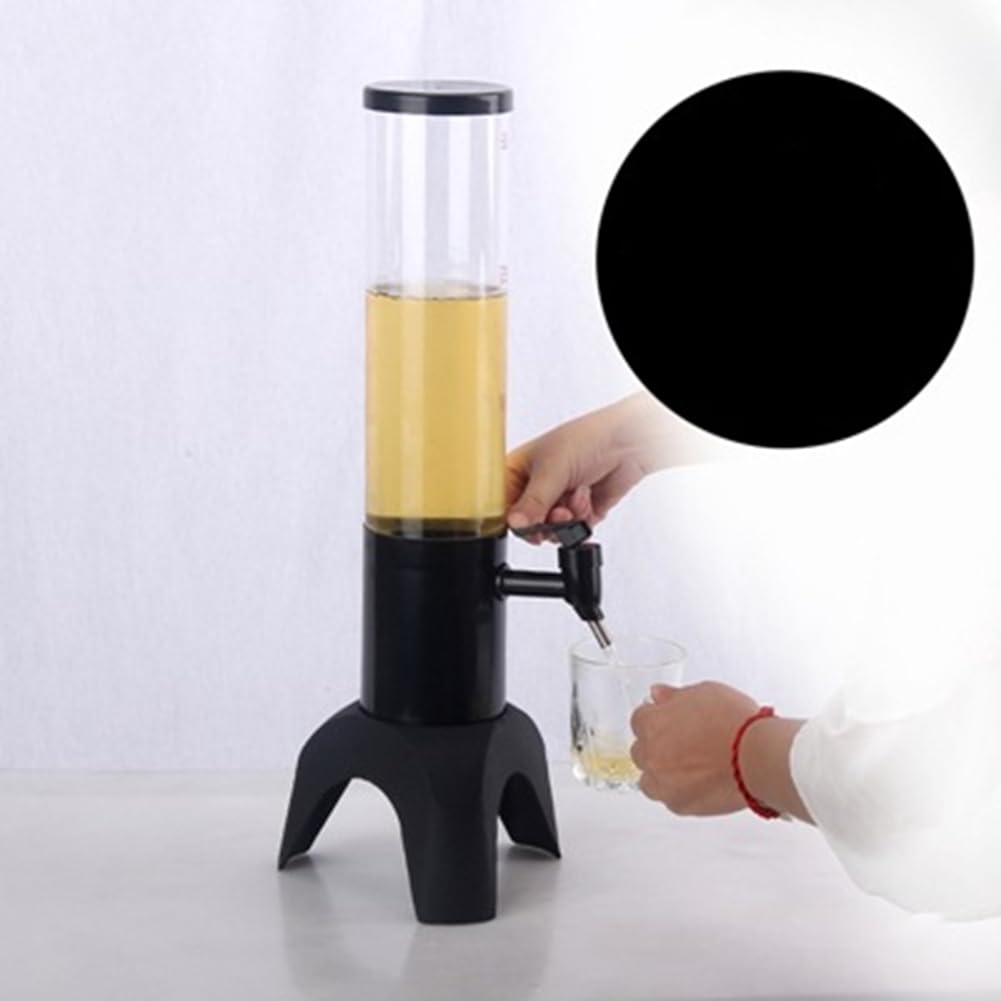 Dispensador de Cerveza, Torre de Cerveza con Grifo y Tubo de Hielo, Dispensador de Sobremesa, Dispensador de Bebidas Transparente para Cerveza, Vino y Bebidas.
