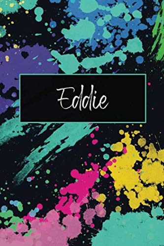 Bild: Eddie: Paint Splatter Personalized Name Journal/Notebook/Diary - Lined 6 x 9-inch size with 120 pages f�r 7,24 EUR bei amazon.de