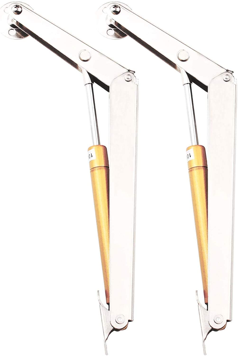 2PCS Gas Spring Lid Support Hinge 150N Gas Strut Soft Close Heavy Duty Gas Spring Lid Stay for Kitchen Cabinet Door Cupboard Toy Box Pneumatic Stop Support (Sliver)