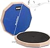 LOLUNUT Dumb Drum Practice Pad,2-sided Silent Practice Pad Soft Rubber Wooden Base Stand with Solid Wood Drum Sticks (8''-Blue) #1