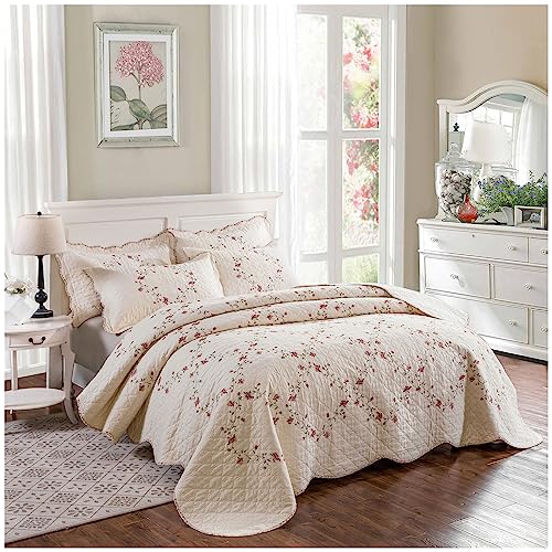 Couvre-lit matelassé d'été beige pour une chambre parentale cosy - 3