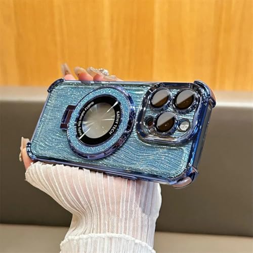 Coque pailletée iPhone 14 Pro Max antichoc de qualité supérieure bleue