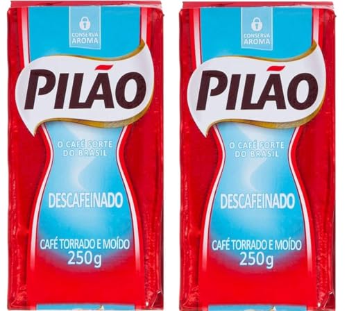 Café Pilão Torrado e Moído Descafeinado Vácuo 250g - kit com 2 unidades