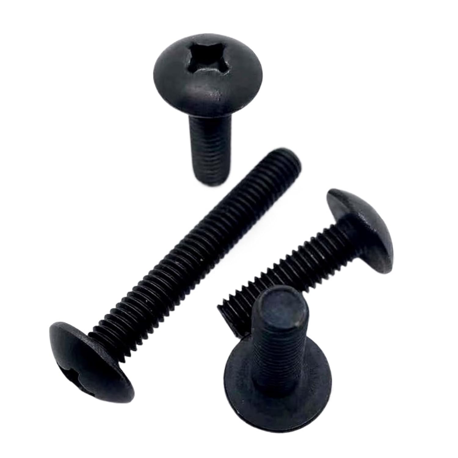 5/10/20/50pcs JISB1111T M2 M2.5 M3 M4 M5 M6 Black 304 A2-70 Stainless Steel Cross Large Round Phillips Big Truss Head Screw Bolt(45mm,50pcs M3)