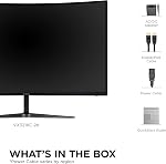 ViewSonic VX3218C-2K 32 Inch Curved 1440p 1ms 180Hz Gaming Monitor with AMD FreeSync Premium, Eye Care, HDMI and Display Port