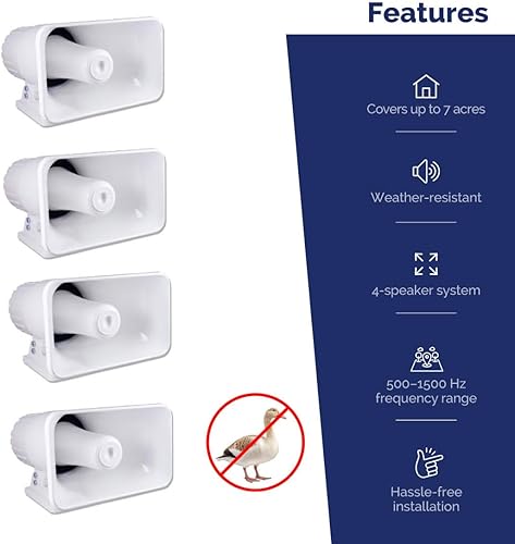 Miniatura 3 de Bird-X GB Goose Buster - Repelente electrónico de plagas, color plateado