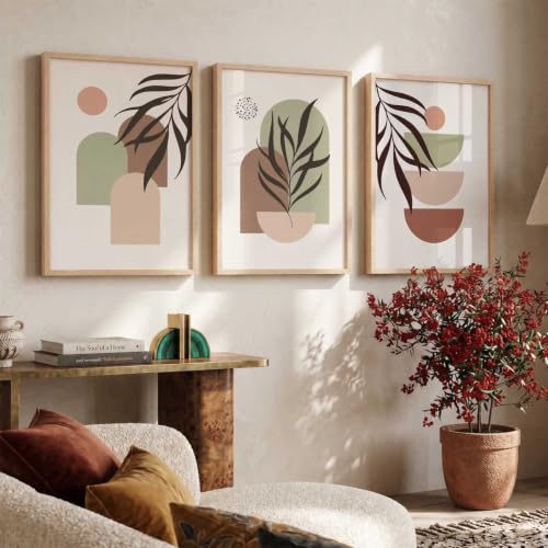 Image of kotart Boho Painting Wall Art Home Decoration Paintings With Frame For Living Room Bed Room Hotel Wall Decor Digital Reprint Set of 3 (10X13 inch)