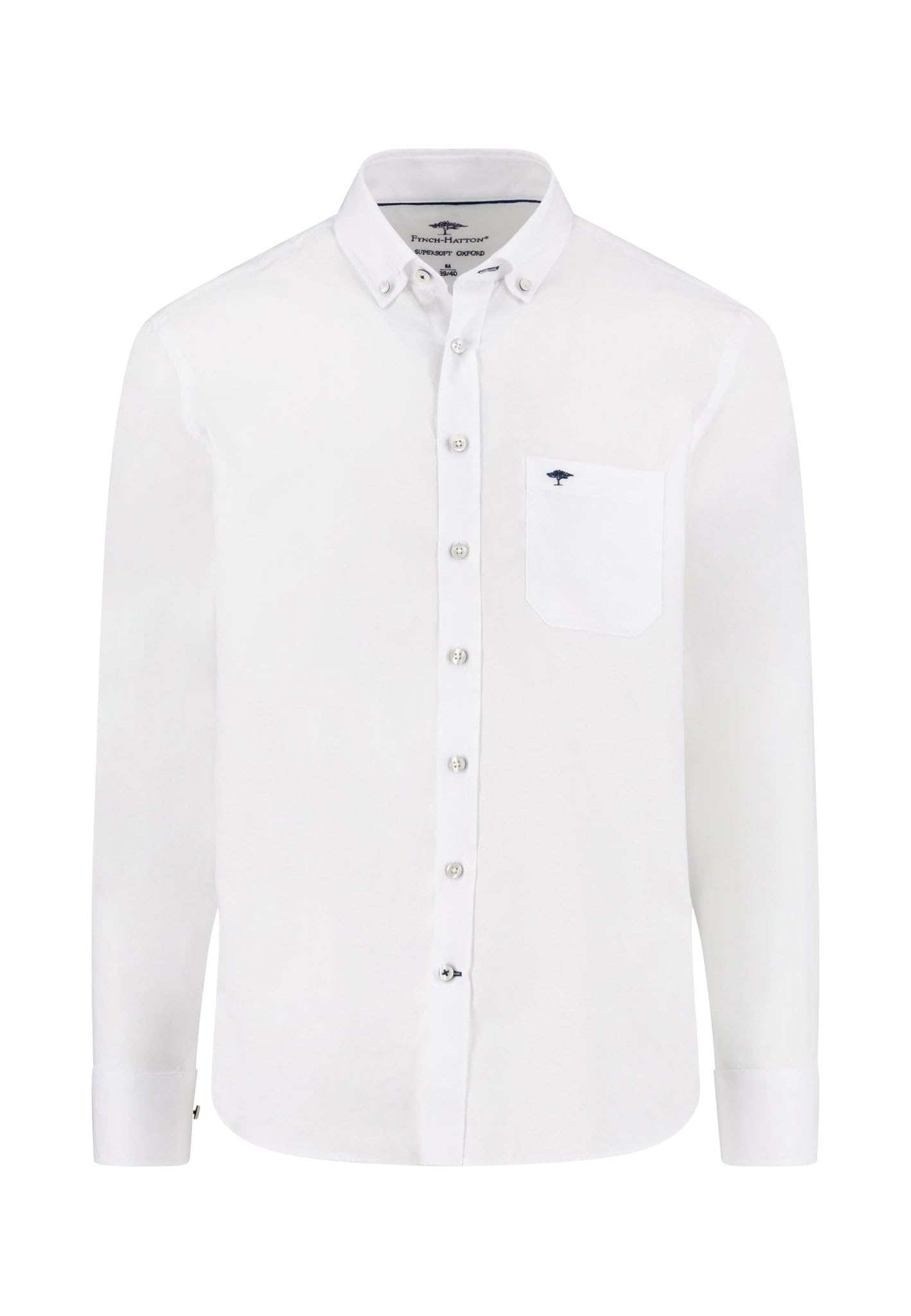 Fynch-Hatton Unisex White Men's Business Shirt, L