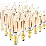 Candelabra Chandelier LED light Bulb, Candle flame Tip Decorative Dimmable unflickering Fancy Bulb o
