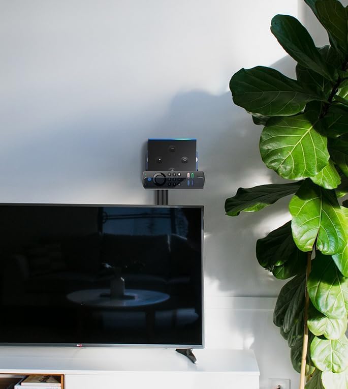 Coyktonty Wall Mount Holder for Fire TV Cube 1st/2nd Gen and Apple TV Box, eero 6 Router and Extender Acrylic Wall Stand Save Spacing for Wall,Furniture.
