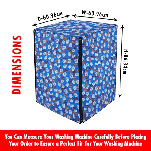 Image of Lithara Front Load Fully Automatic Washing Machine Cover for LG, Samsung, IFB, Whirlpool, Suitable for 7 kg & 7.5 KG - Waterproof, Dustproof Cover (Print-1)