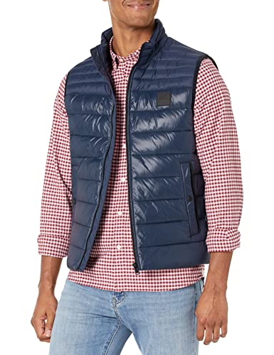 Image of BOSS Men's Lightweight Nylon Patch Logo Puffer Vest