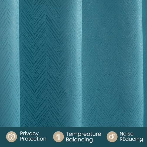 Image of FRESH FROM LOOM 6 ft Window Curtains for Slider Track | Non-Ring Curtains | S-Wave Pleat | Non-Ring Curtains | S-Wave Pleat | Premium Blackout Parde | Parda (Aqua | 6 Feet Long, Set of 2)