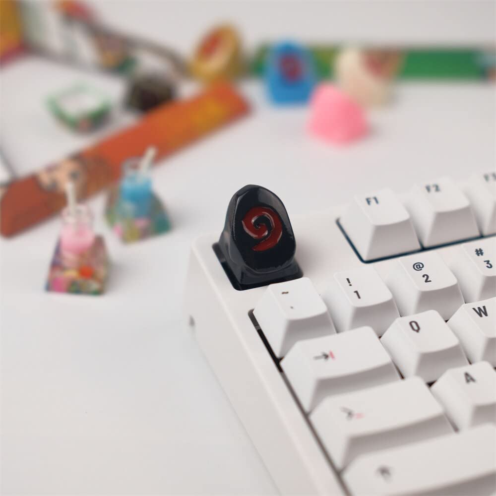 Supersenter Hearthstone Black Color Collections Gaming Keycaps for Cherry MX Switches - Fits Most Mechanical Keyboards R4 OEM, Backspace, Enter, Esc Key Options - with Keycap Puller
