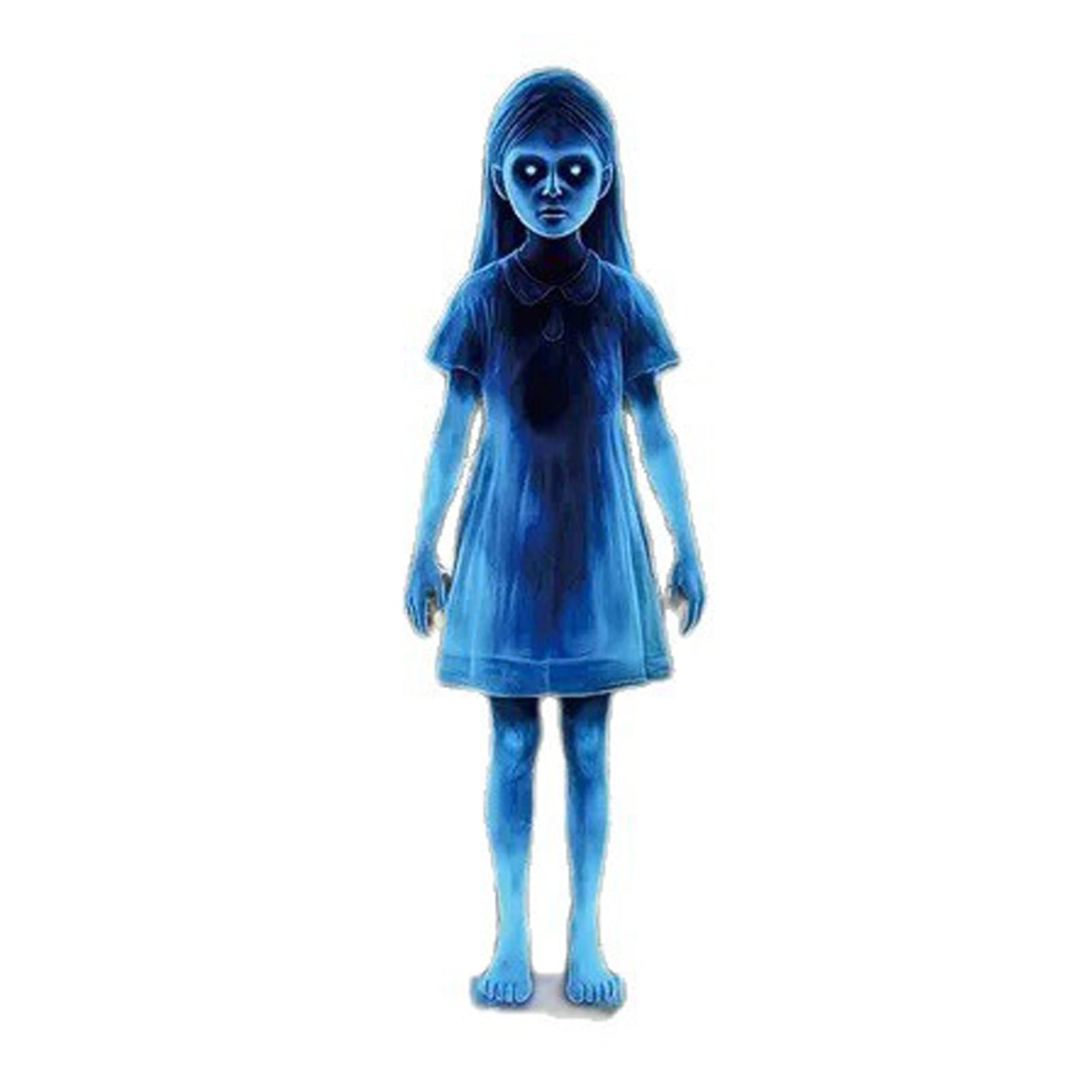 POXZSFX Frightening Frenzy Twin Yard Signs With Stakes Height 40cm Essential Halloween Thrills Plug In With Ground Stake Scary Girl Ghosts Twin Ghosts Suitable For Courtyard, 1pcs
