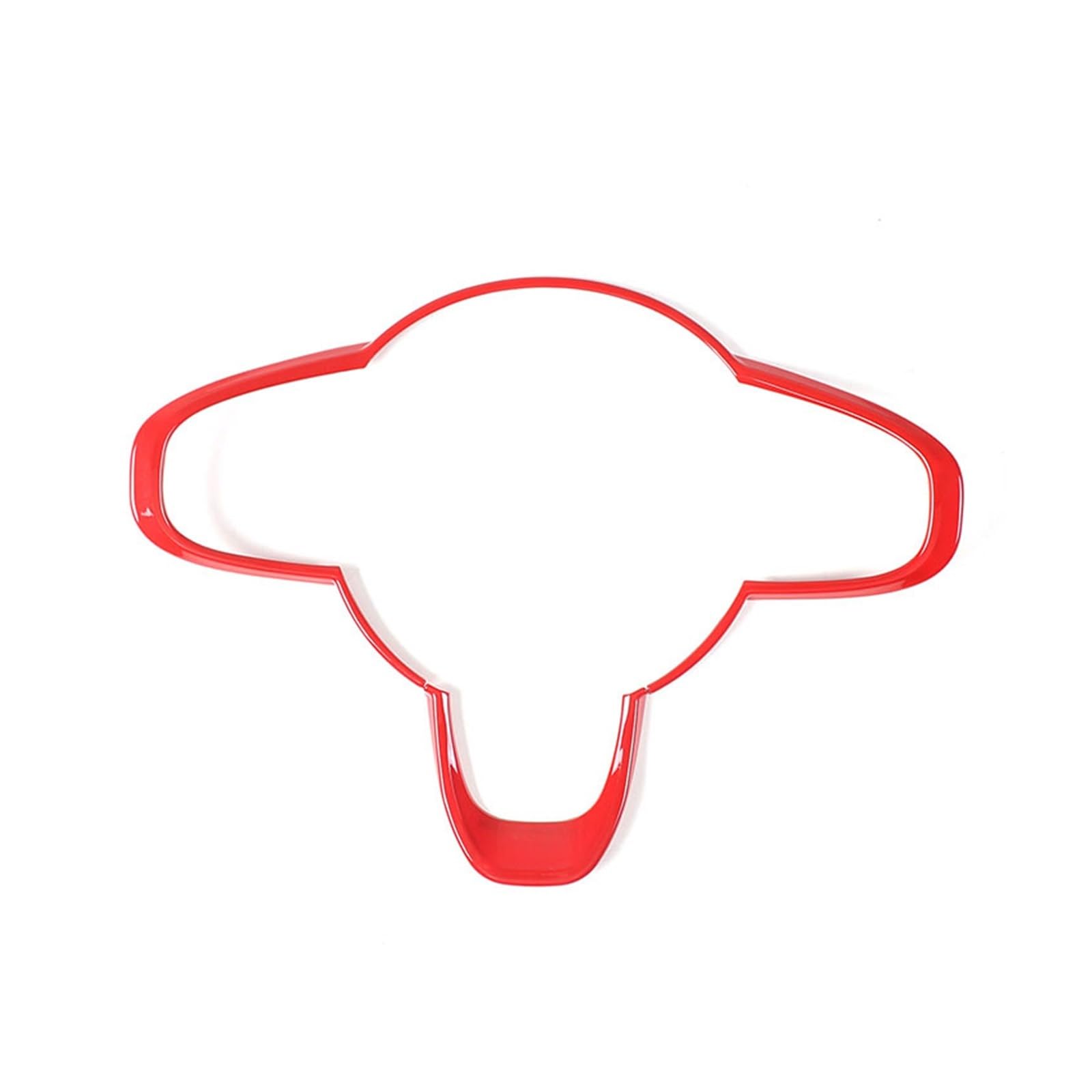 Car Trim Accessories for Fiat 500 2016-2024 ABS Red Car Steering Wheel Button Decorative Frame Sticker Interior Accessories(Red)