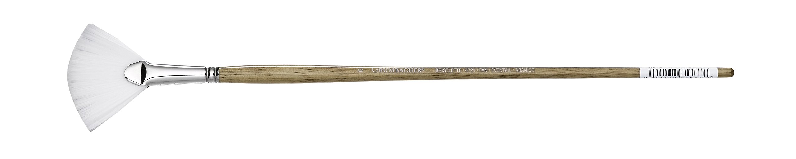 Grumbacher Bristlette Fan Oil and Acrylic Brush, Synthetic Bristles, Size 6 (4721.6)