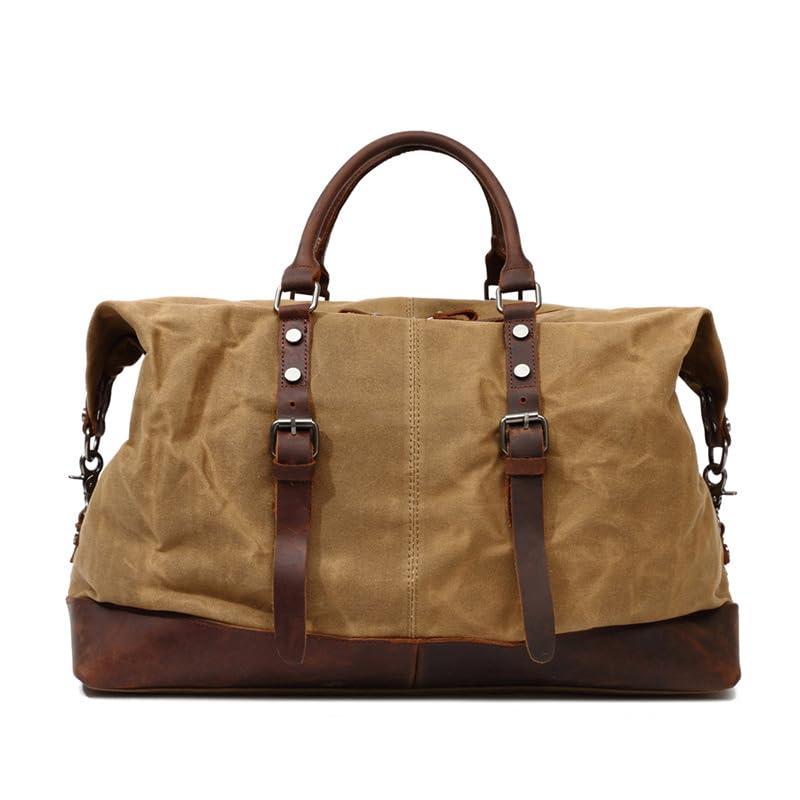 Canvas Duffle Bag for Travel, Overnight Weekend Carry On Gym Duffel, Large Luggage Bag for Men2